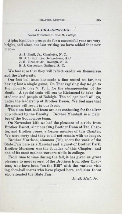 Alpha-Epsilon, December 1906